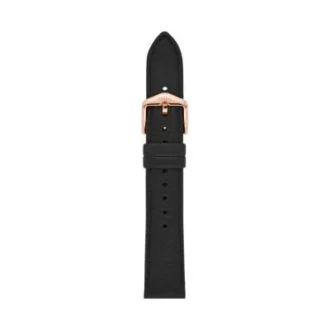 18 mm schwarzes LiteHide™-Lederarmband
