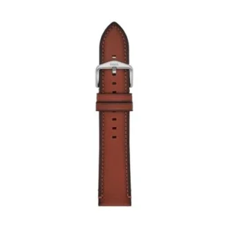 22 mm bernsteinfarbenes LiteHide™-Lederarmband