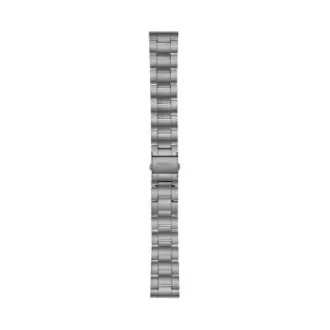 22 mm dreireihiges Edelstahlarmband in Rauchgrau