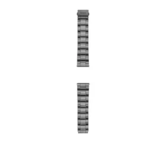 22 mm dreireihiges Edelstahlarmband in Rauchgrau