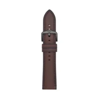 22 mm dunkelbraunes LiteHide™-Lederarmband