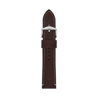 22 mm dunkelbraunes LiteHide™-Lederarmband
