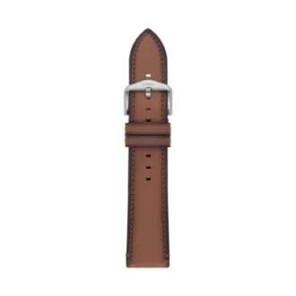22 mm mittelbraunes LiteHide™-Lederarmband