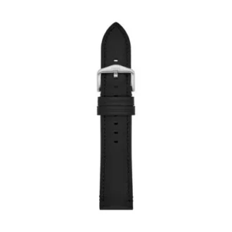 22 mm schwarzes LiteHide™-Lederarmband