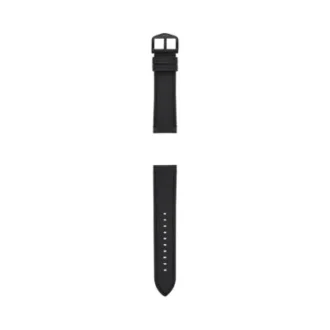 22 mm schwarzes LiteHide™-Lederarmband