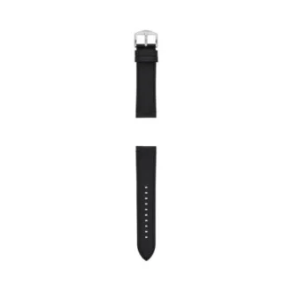 22 mm schwarzes LiteHide™-Lederarmband