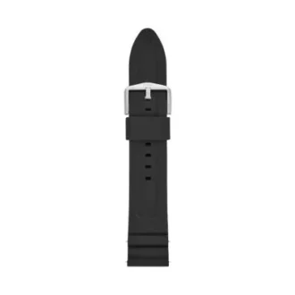 22 mm schwarzes Silikonarmband
