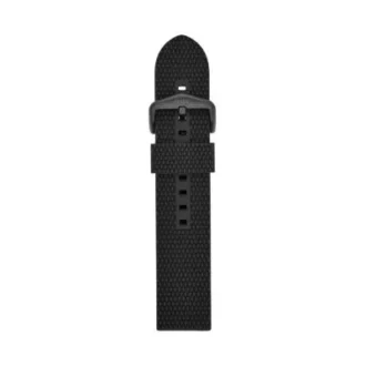 22 mm schwarzes Silikonarmband