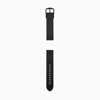 22 mm schwarzes Silikonarmband