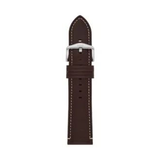 24 mm dunkelbraunes LiteHide™-Lederarmband