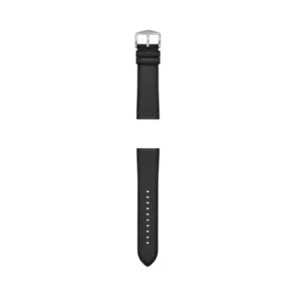 24 mm schwarzes LiteHide™-Lederarmband