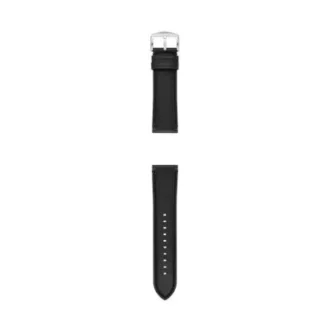 24 mm schwarzes LiteHide™-Lederarmband
