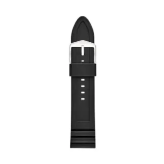 24 mm schwarzes Silikonarmband