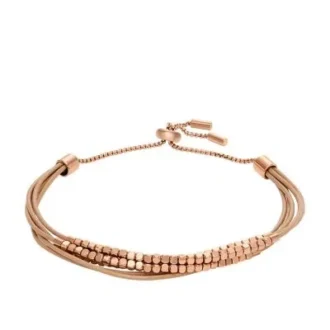 All Stacked Up Armband aus braunem Leder