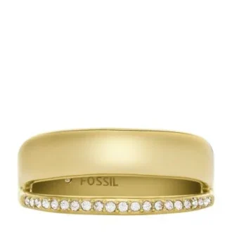 Archival Glitz Goldfarbener Edelstahl-Bandring