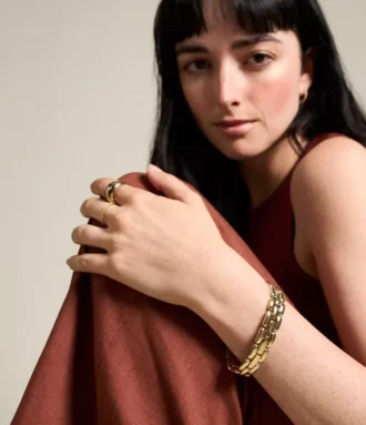 Arden Watch Links Goldfarbenes Edelstahlkettenarmband