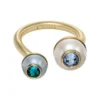 Bright Baubles Goldfarbener Messing-Toi-et-Moi-Ring Bright Baubles Goldfarbener Messing-Toi-et-Moi-Ring