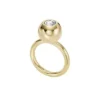 Bright Baubles Goldfarbener Messingring mit zentralem Fokus