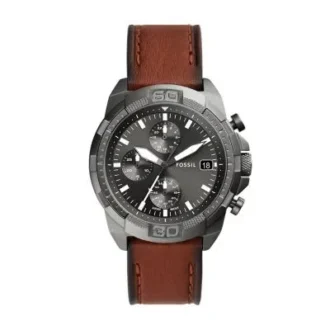 Bronson Chronograph Braune LiteHide™-Lederuhr
