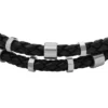 Bronson Leather Essentials Armband aus schwarzem Leder