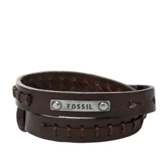 Bronson Vintage Casual braunes doppelt gewickeltes Lederarmband