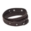 Bronson Vintage Casual braunes doppelt gewickeltes Lederarmband