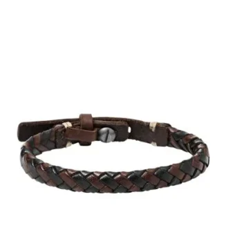 Bronson Vintage Casual geflochtenes Armband in Braun und Schwarz