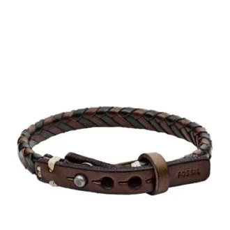 Bronson Vintage Casual geflochtenes Armband in Braun und Schwarz
