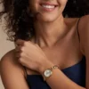 Carlie Dreizeigeruhr aus goldfarbenem Edelstahl