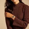 Carlie Dreizeigeruhr aus roségoldfarbenem Edelstahl mit Armband