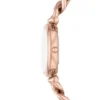 Carlie Dreizeigeruhr aus roségoldfarbenem Edelstahl mit Armband
