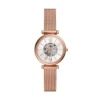 Carlie Mini Automatikuhr aus roségoldfarbenem Edelstahlgeflecht Carlie Mini Automatikuhr aus roségoldfarbenem Edelstahlgeflecht