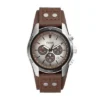 Coachman Chronograph Braune Lederuhr