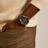 Coachman Chronograph Braune Lederuhr