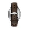 Crosby Dreizeigeruhr mit braunem Lederarmband