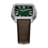 Crosby Dreizeigeruhr mit braunem Lederarmband