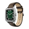 Crosby Dreizeigeruhr mit braunem Lederarmband