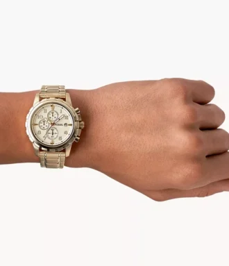 Dean Chronograph Goldfarbene Edelstahluhr