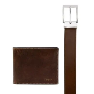 Derrick Bifold mit Flip-ID und Gürtel-Geschenkset
