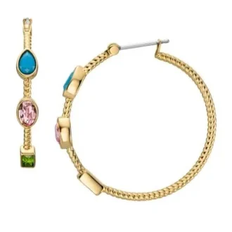 Die Good Luck Collection Goldfarbene Edelstahl-Creolen