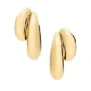 Domed Collection Goldfarbene Statement-Ohrringe aus Edelstahl Domed Collection Goldfarbene Statement-Ohrringe aus Edelstahl