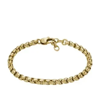 Ellis Core Chains Goldfarbenes Edelstahl-Kettenarmband