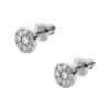 Ellis Disc Ohrstecker aus silberfarbenem Edelstahl