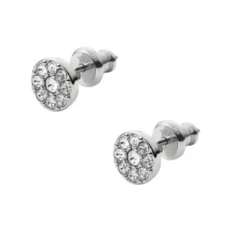 Ellis Disc Ohrstecker aus silberfarbenem Edelstahl