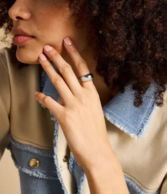 Ellis Domed Collection Edelstahl-Bandring