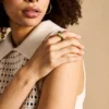 Ellis Domed Collection Goldfarbener Edelstahl-Bandring