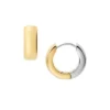 Ellis Domed Collection Zweifarbige Ohrringe aus Edelstahl