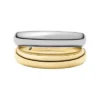 Ellis Domed Collection Zweifarbiger Edelstahl-Stapelring