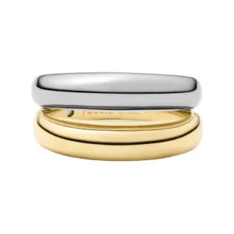 Ellis Domed Collection Zweifarbiger Edelstahl-Stapelring