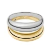 Ellis Domed Collection Zweifarbiger Edelstahl-Stapelring
